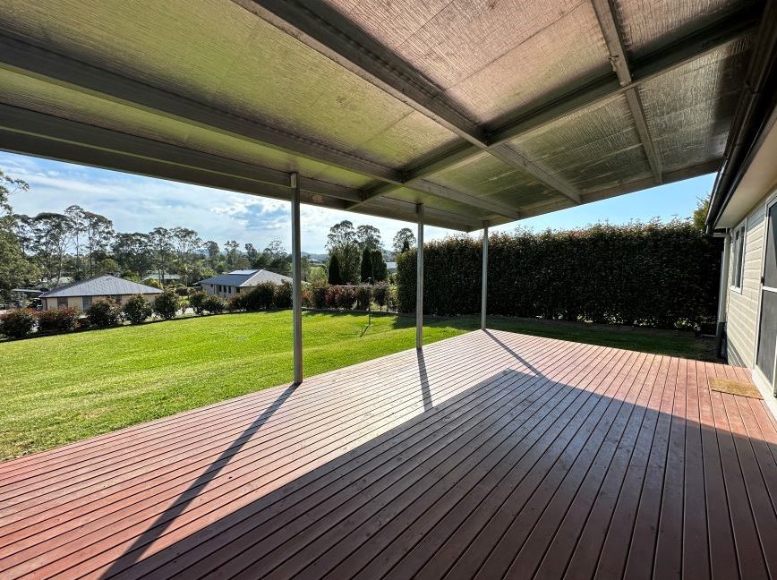 Back deck and yard